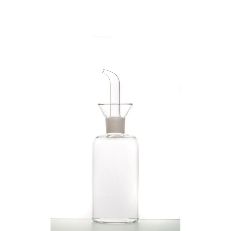 Oliera in vetro borosilicato trasparente con beccuccio salvagoccia, capacità 250 ml